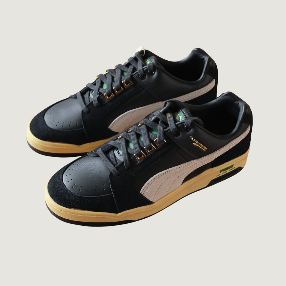 Puma Slipstream Lo The NeverWorn Mens Black Gold Retro Sneakers 11 384965 01